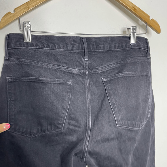 3x1 NYC Mamba Fringe Hem Straight Jeans Black High Rise revolve WOMENS 28 - Picture 7 of 10